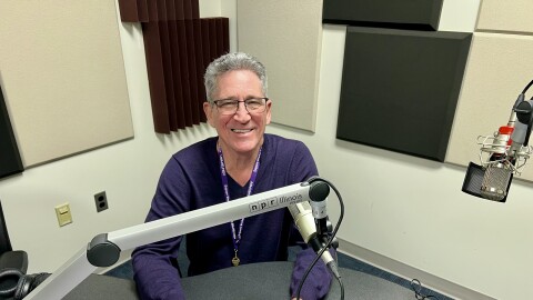 Ron Homann in NPR Illinois Studio F