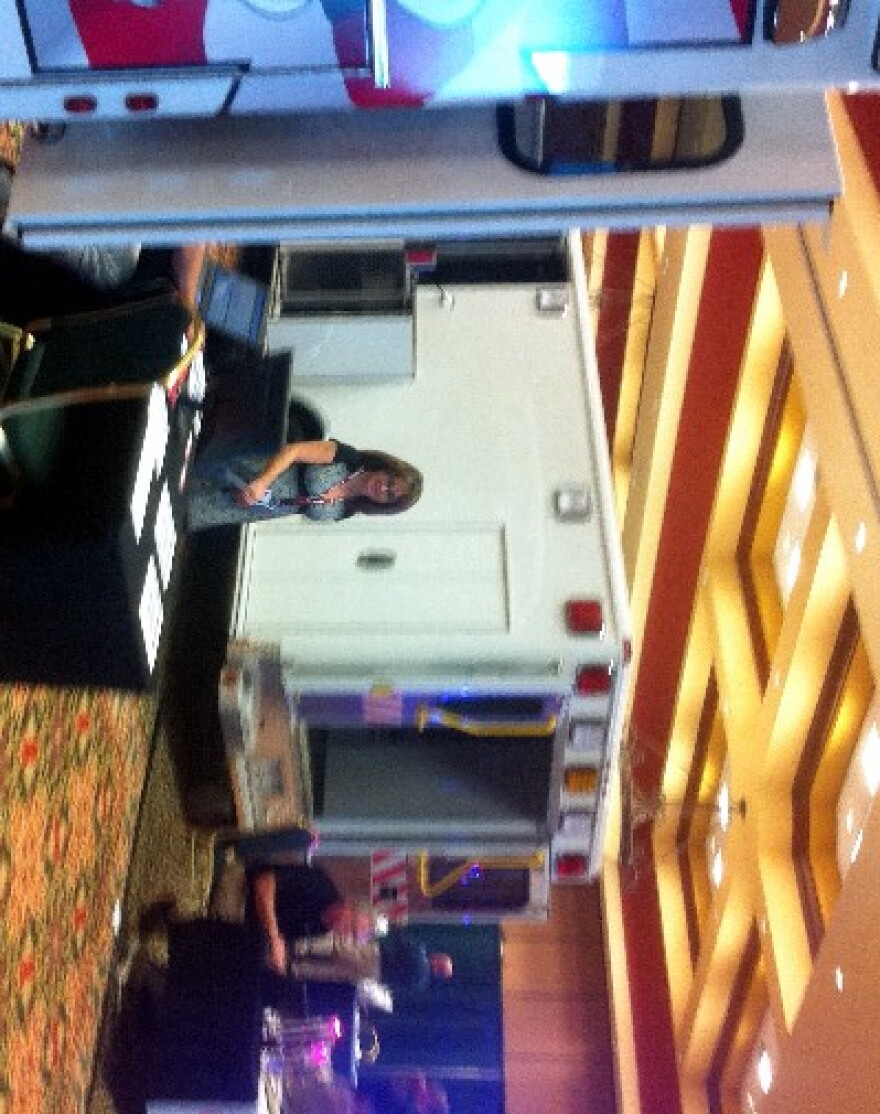 Ambulances of display at EMT Trade show