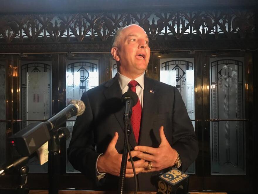 Gov. John Bel Edwards at the statehouse in Baton Rouge. The Democratic Governors Association spent more than $8 million helping reelect him last fall.