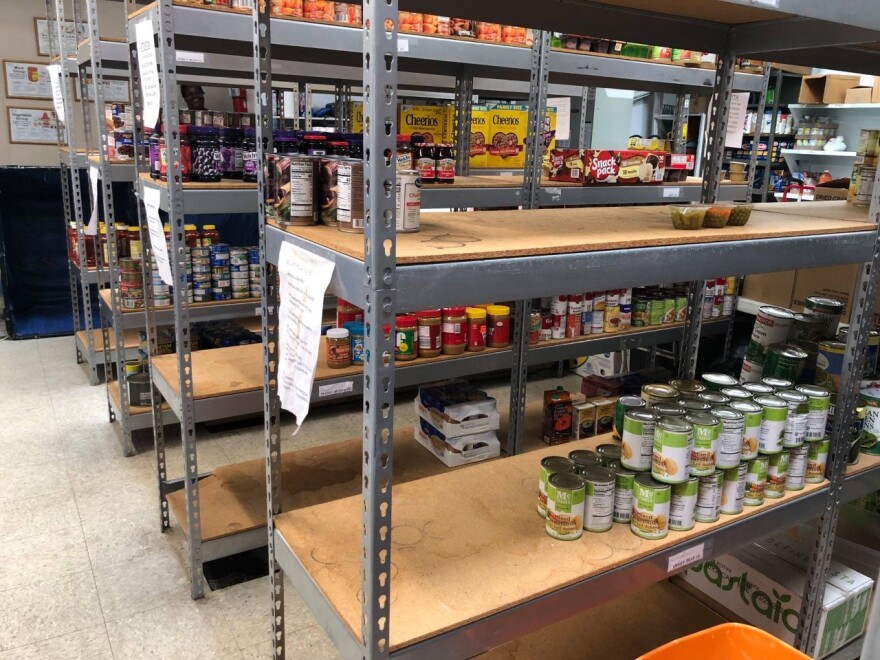 Bread of The Mighty Food Bank's pantry is where residents stop in to pick up their food. (Mistie Webb/WUFT News)