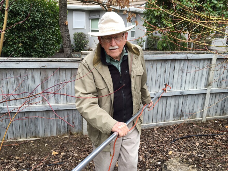 Jim Shute is 95 and still wielding a mean pole saw.