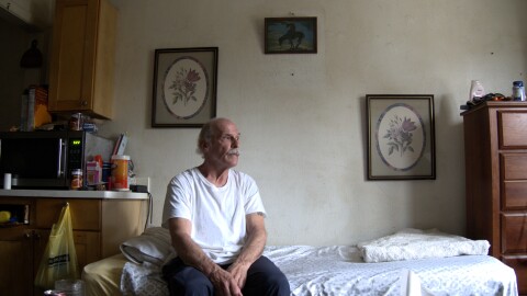 Michael Scott sits in the Norfolk apartment he's called home since 1999. This year, his landlord told him he wouldn't renew his lease. With so few affordable housing options for seniors with limited income, Scott was close to becoming homeless in April. Local housing advocates say his situation is common in Hampton Roads.