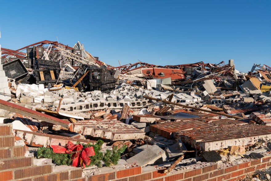 Dawson Springs, Ky. was one of the areas hit hardest by the tornadoes that devastated parts of western Kentucky early Saturday morning.