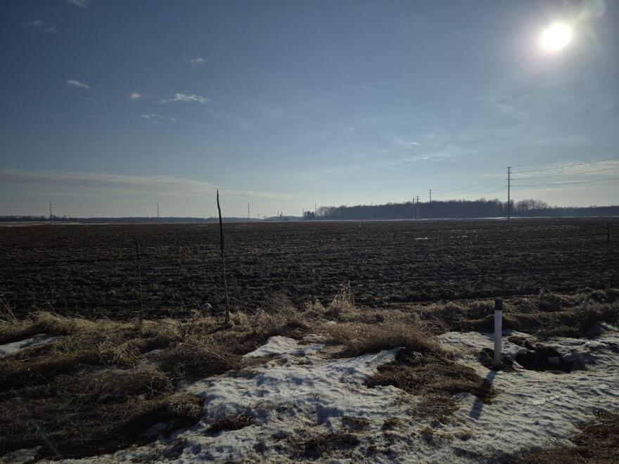 open land at proposed solar farm site