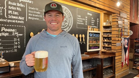 Kevin Ely, owner of Wooly Pig Farm Brewery, said sustainability efforts save his business money.