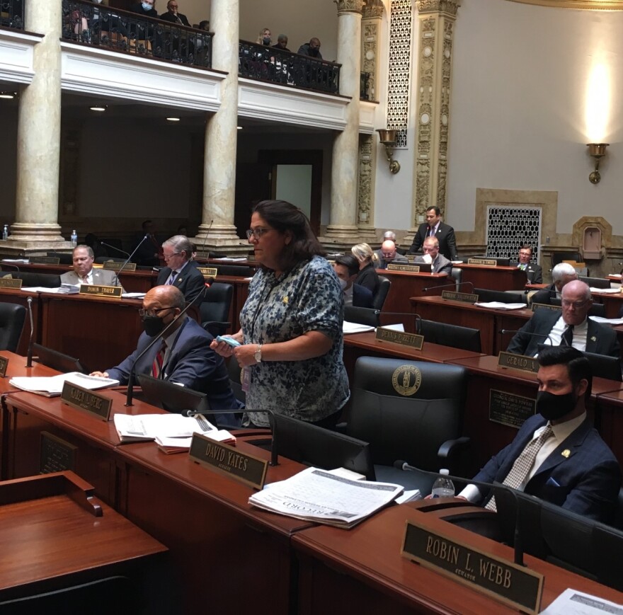 Louisville Senator Karen Berg and Winchester Senator Ralph Alvarado debate Senate Joint Resolution 80