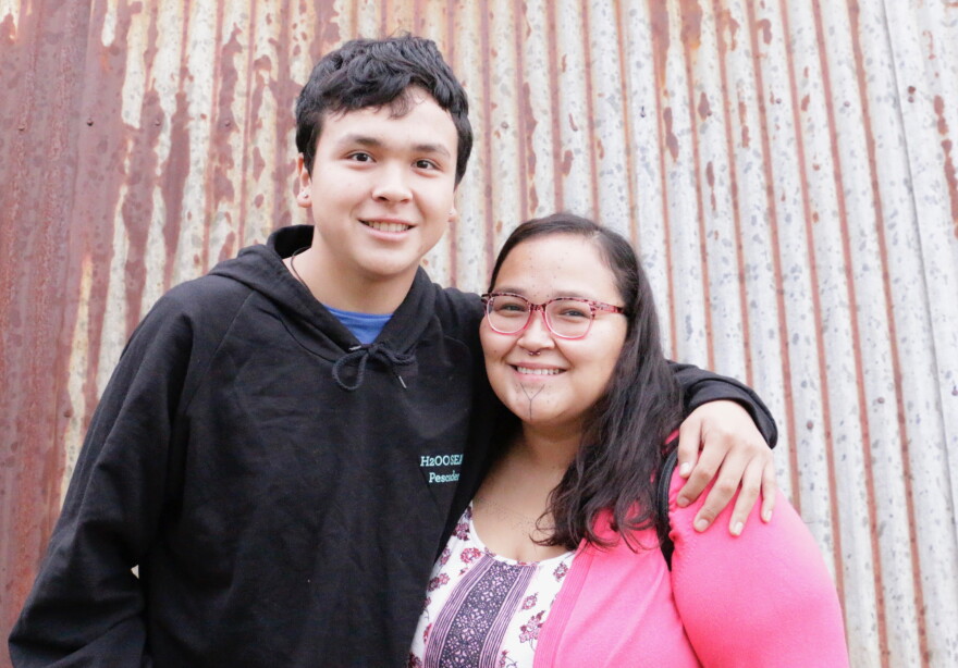 Carl Smith, age 17, and his mother, Kimberly Smith of Akiak, returned to the Yukon-Kuskokwim Delta after traveling to New York City.