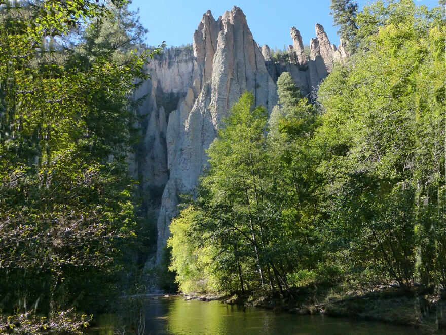 River rock formations at the West Fork of the Gila River.