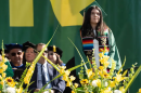 Prissila Moreno at the University Of Oregon Graduation ceremony