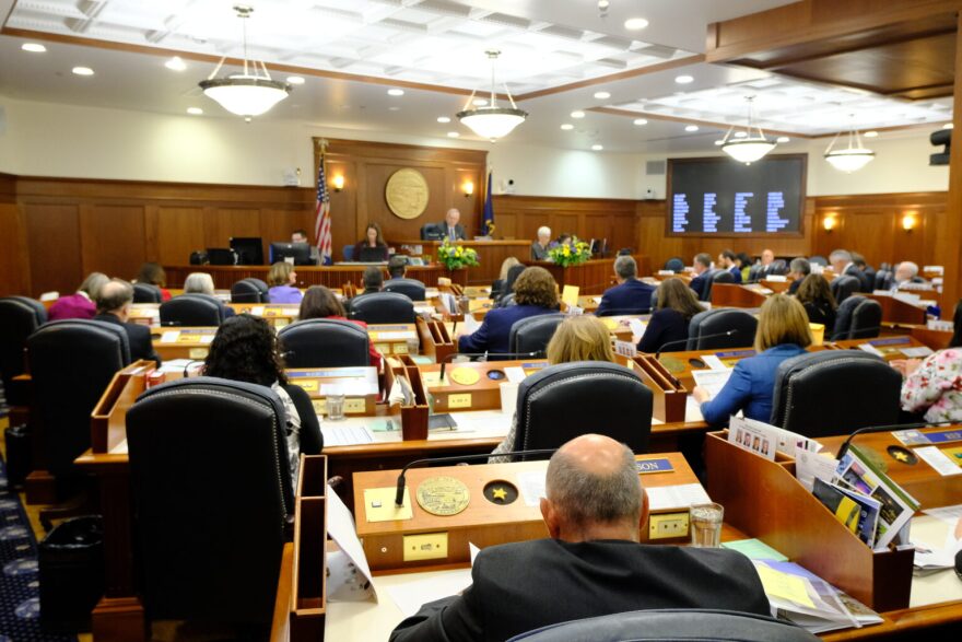  Members of the Alaska House of Representatives convene on the first day of the second session of the 34th Alaska State Legislature on Jan. 20, 2026.