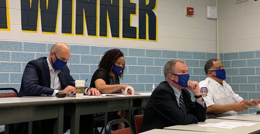 Indianapolis city leaders address public safety. (Jill Sheridan WFYI)