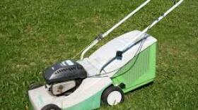 A picture of a Viking gas-powered lawnmower.