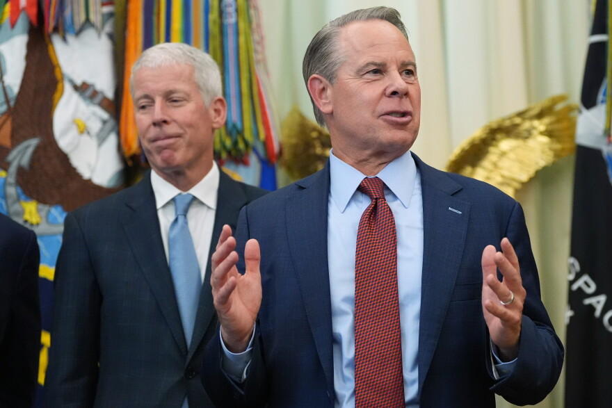 NextEra Energy, Inc., president and CEO John Ketchum speaks in the Oval Office of the White House during an event with President Donald Trump, Wednesday, Sept. 30, 2026, in Washington.