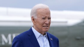 FILE - President Joe Biden boards Air Force One, at Andrews Air Force Base, Md., Jan. 27, 2024. The White House says President Joe Biden will visit the eastern Ohio community that was devastated by a fiery train derailment in February 2023.