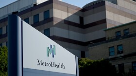 MetroHealth sign in front of the MetroHealth main campus in Cleveland, Ohio