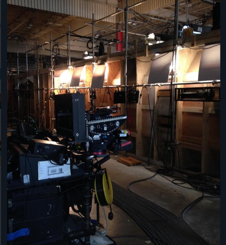 The Ohio Film Office shared a photo from the set of a film called "The Tank", being shot in Granville.