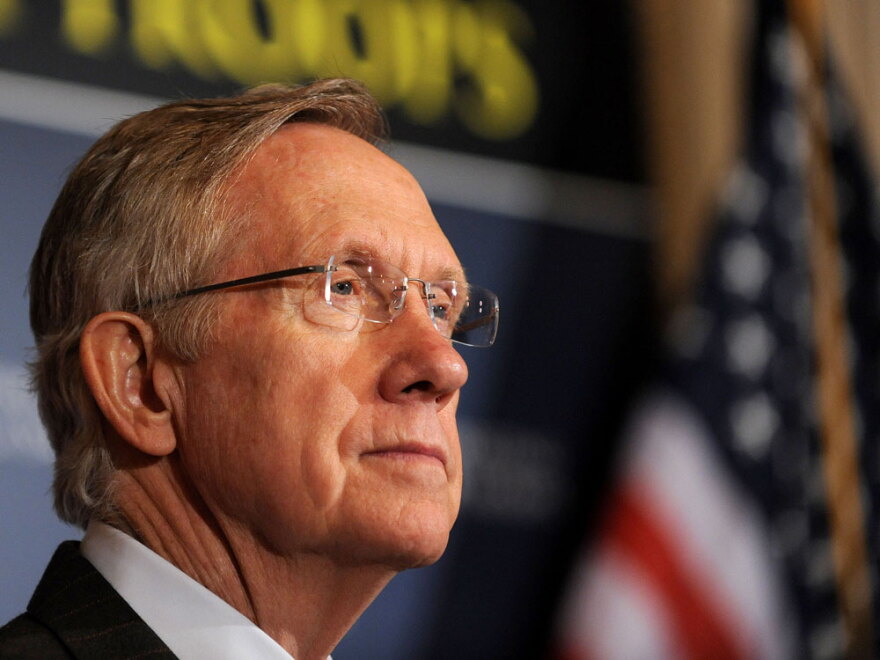 Senate Majority Leader Harry Reid of Nevada, shown in a May file photo, faces a tough re-election