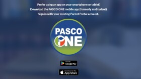 A blue screen with a logo that says Pasco One