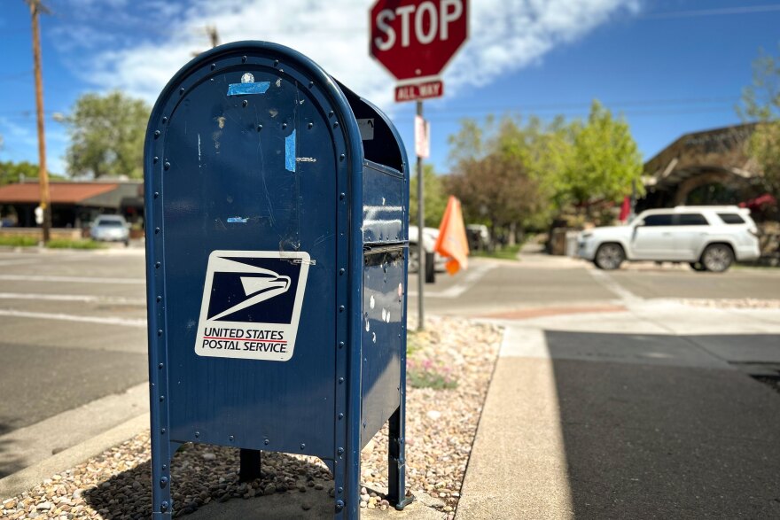 Workers in the union representing U.S Postal Service workers want Utahns to have confidence in the state’s vote-by-mail system. The vast majority of Utahns use mailboxes, like this one in Salt Lake City, May 28, 2026, or official ballot dropboxes to cast their votes each election.