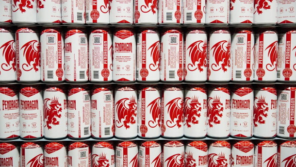 Cans of beer are stacked at Royal Docks Brewing Co.'s brewhouse and cannery located in Massillon on Tuesday, Nov. 21, 2023.