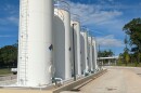 Towering fuel storage tanks and a generator-powered pumping station comprise the heart of Rainey Cawthon's expanded and improved facility on Shelfer Road south of Tallahassee.