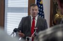 Kansas Attorney General Kris Kobach speaks at an Oct. 1, 2025, press conference in Topeka, Kansas. He continues his career of attempted crackdowns on illegal immigration through lawsuits.