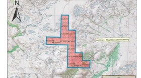 A map included in Stuy Mines application for a hardrock exploration permit.