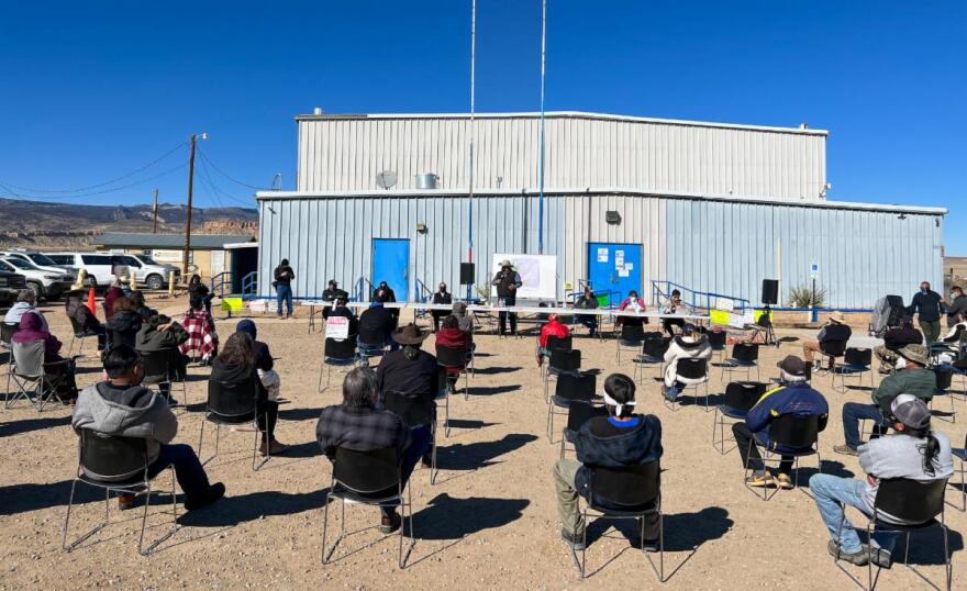 Speaker Seth Damon, members of the Navajo Nation Council and executives from the Navajo Nation Oil and Gas Co. recently met with community members in Sanostee, N.M. about possible expanded helium development in the area. It could bring needed economic development and revenue to the tribe, but concerns linger about possible environmental and health impacts.