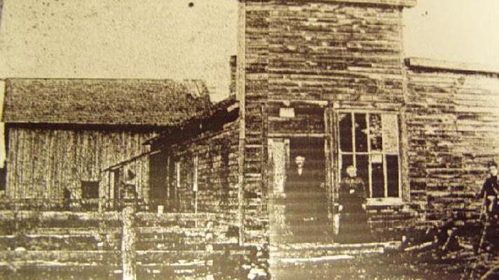 One of the buildings of Pere Cheney stood before the town was no more