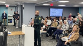 Broward Sheriff Gregory Tony addresses the Broward Legislative Delegation at their meeting on Thursday Nov 13 2025.