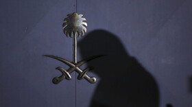 A Turkish forensic officer arrives at the Saudi consulate to conduct a new search over the disappearance and alleged slaying of Saudi writer Jamal Khashoggi, in Istanbul, early Thursday, Oct. 18, 2018. (Emrah Gurel/AP)