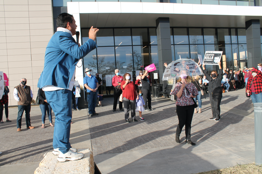 Scene from the November public hearing outside of Citizen Tower.