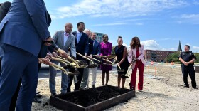 Officals break ground on Unity Place, which kicks off the second phase of the Tidewater Gardens redevelopment. (Photo by Ryan Murphy)