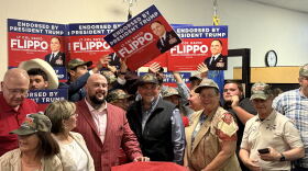 Republican CD2 candidate David Flippo at his primary election victory speech in Reno, Nevada, on June 9, 2026.