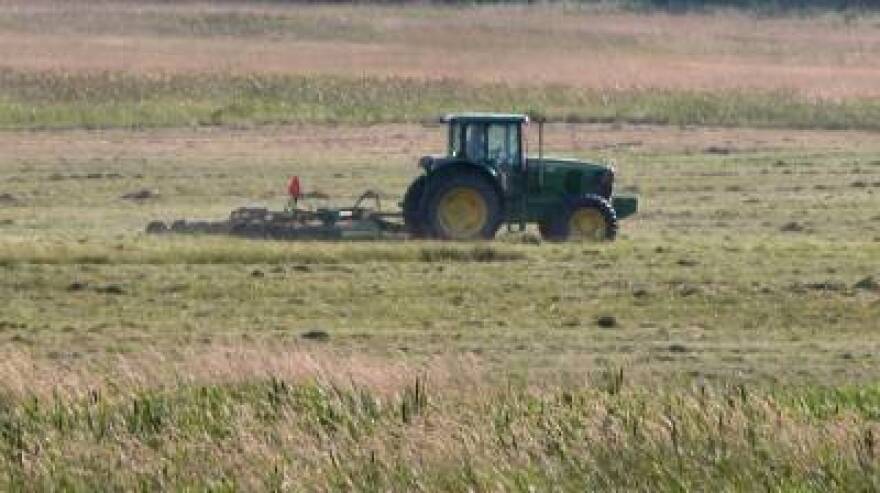 farm tractor in field