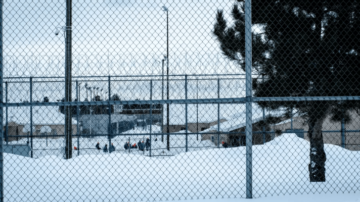 Inmates spend time outside at the Kincheloe prison complex in Michigan’s Upper Peninsula early this year. Gov. Gretchen Whitmer vetoed bills that would’ve allowed corrections officers to join the Michigan State Police pension plan, but called on lawmakers to renew the effort.