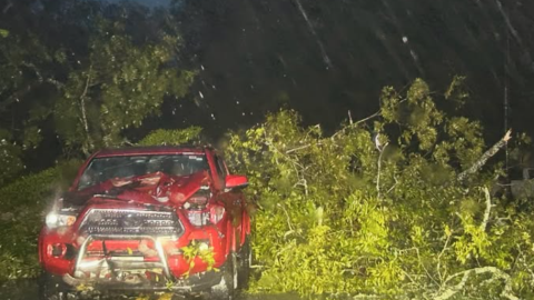 Hurricane Isaias damage in Okaloosa County, Florida.
