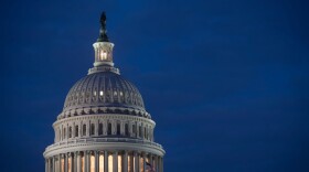 The U.S. Capitol building is seen at dusk in Washington, D.C., Feb. 6, 2018. (Saul Loeb/AFP/Getty Images)
