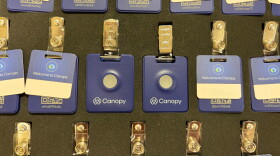 Hospital staff are now equipped with Canopy buttons to be worn with their ID badge.