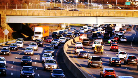 FILE: Traffic on I-95 in Norwalk. City officials say the highway has made it difficult for South Norwalk residents to access Wall Street, but say a new project will include improved pedestrian and cycling routes for additional safety.