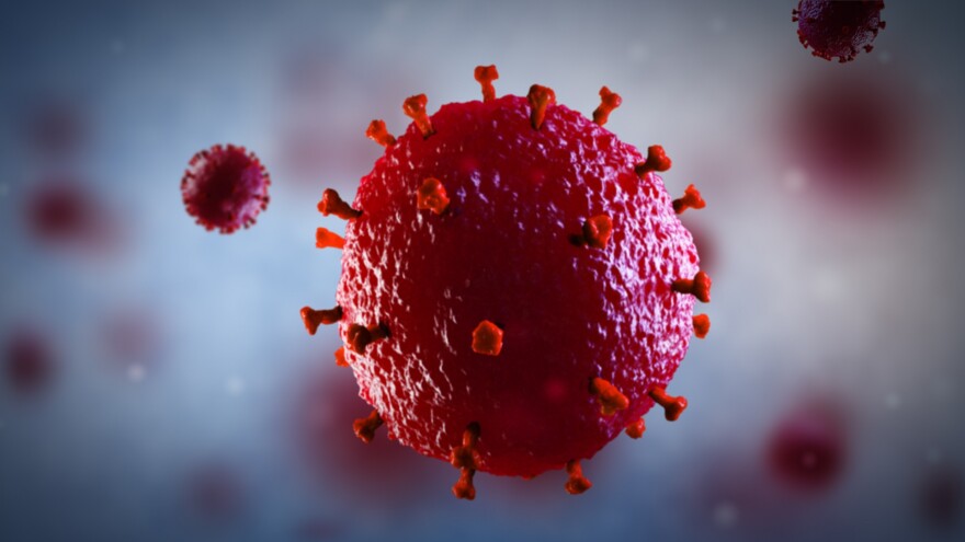 3d illustration of HIV virus. Medical concept