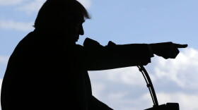 President Trump addresses U.S. military troops and their families at the Sigonella Naval Air Station, in Sigonella, Italy, Saturday, May 27, 2017. (Luca Bruno/AP)