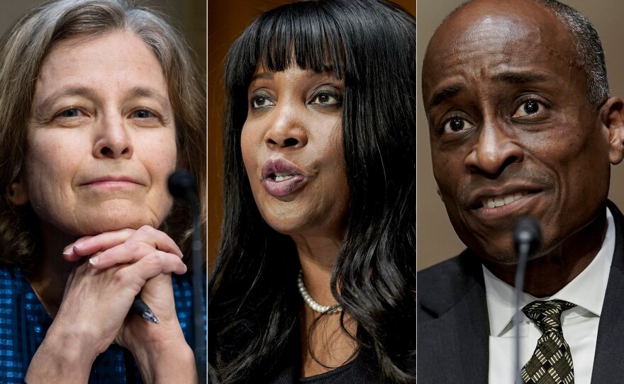 (L-R) Sarah Bloom Raskin, Lisa Cook, Dr. Philip Nathan Jefferson