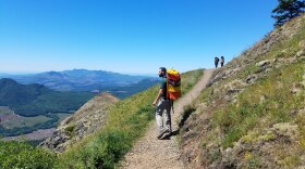 Hikers on Saddle Mountain