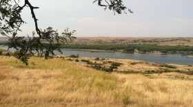 The Missouri River near Pierre, just south of the Oahe Dam