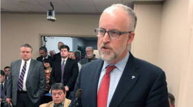 Tesla Vice President Diarmuid O'Connell testifies in the House Roads and Transportation Committee. Brandon Smith/IPB News