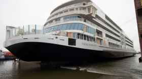 the Viking ship under construction in Louisiana