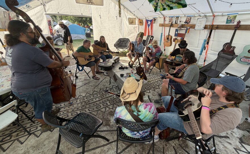 Guitar Circle at "Dances With Armadillos" camp