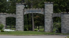 The castle-like entrance to Bob Noble Park in Paducah.