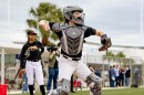 Beth Greenwood, catcher for the Boston Hunters, is an Amherst native, and the first American woman to catch in an NCAA baseball game.